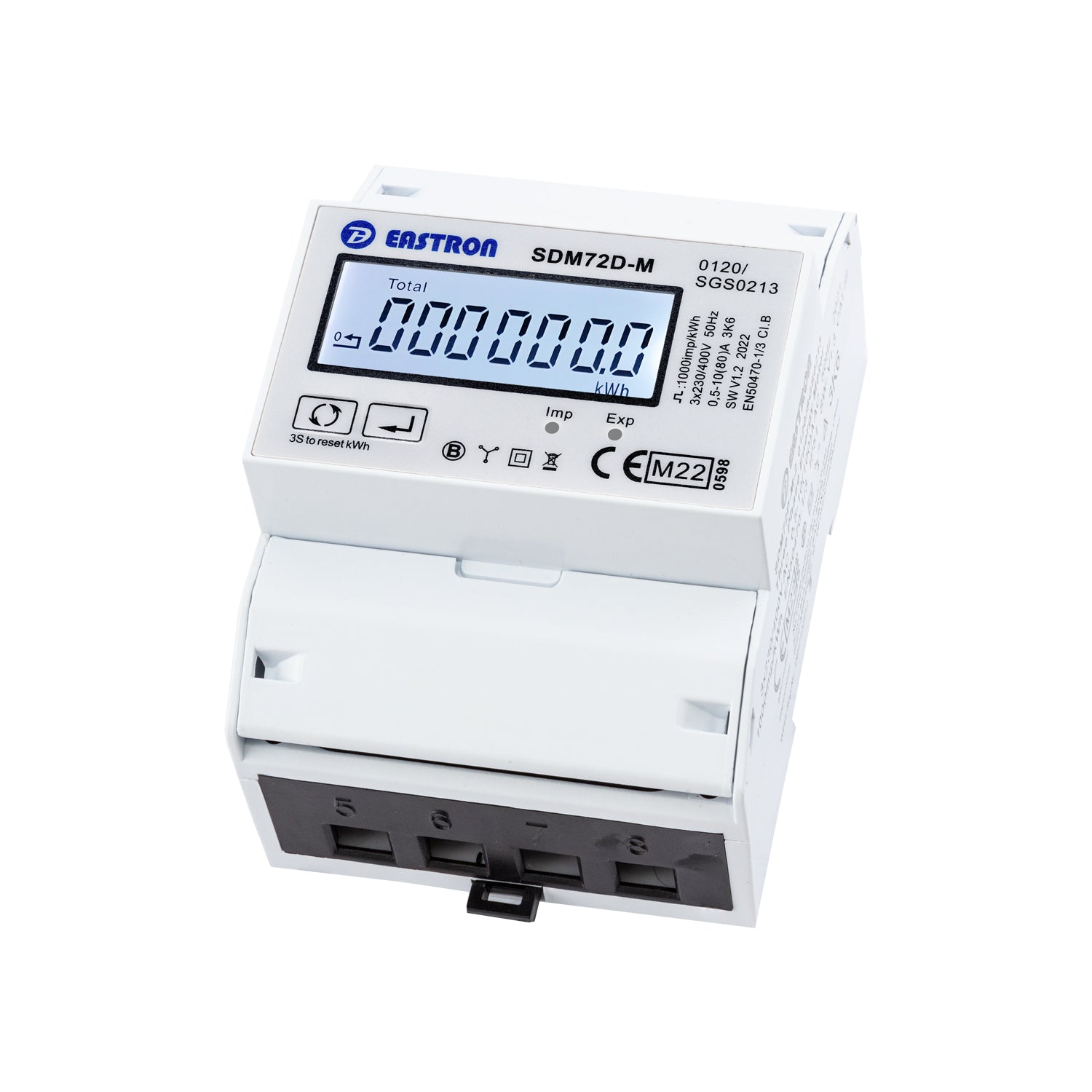 EASTRON SDM72DM-V2 MID 3-Phasen Zweirichtungs-Wechselstromzähler (passend für alle Deye WR)