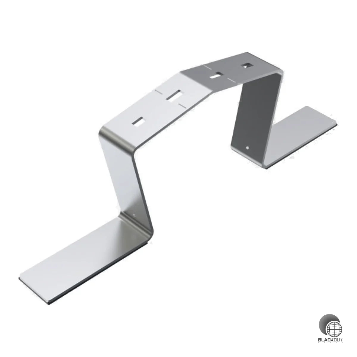 Mittelstütze für die zweiseitige Aufständerung von PV-Modulen auf Flachdächern mit 10° Neigung. Vormontierte Bautenschutzmatten schützen die Dachhaut und ermöglichen eine schnelle Montage.