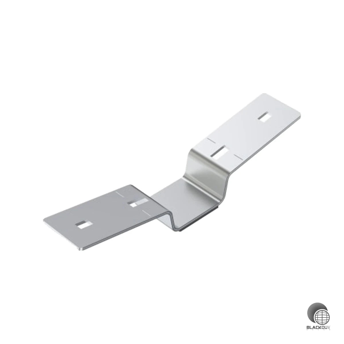 Kompakter Aluminium-Verbinder für die zweiseitige Modulaufständerung auf Flachdächern mit 10° Neigung — inklusive vormontierter Bautenschutzmatte für langzeitbeständige Verklebung.