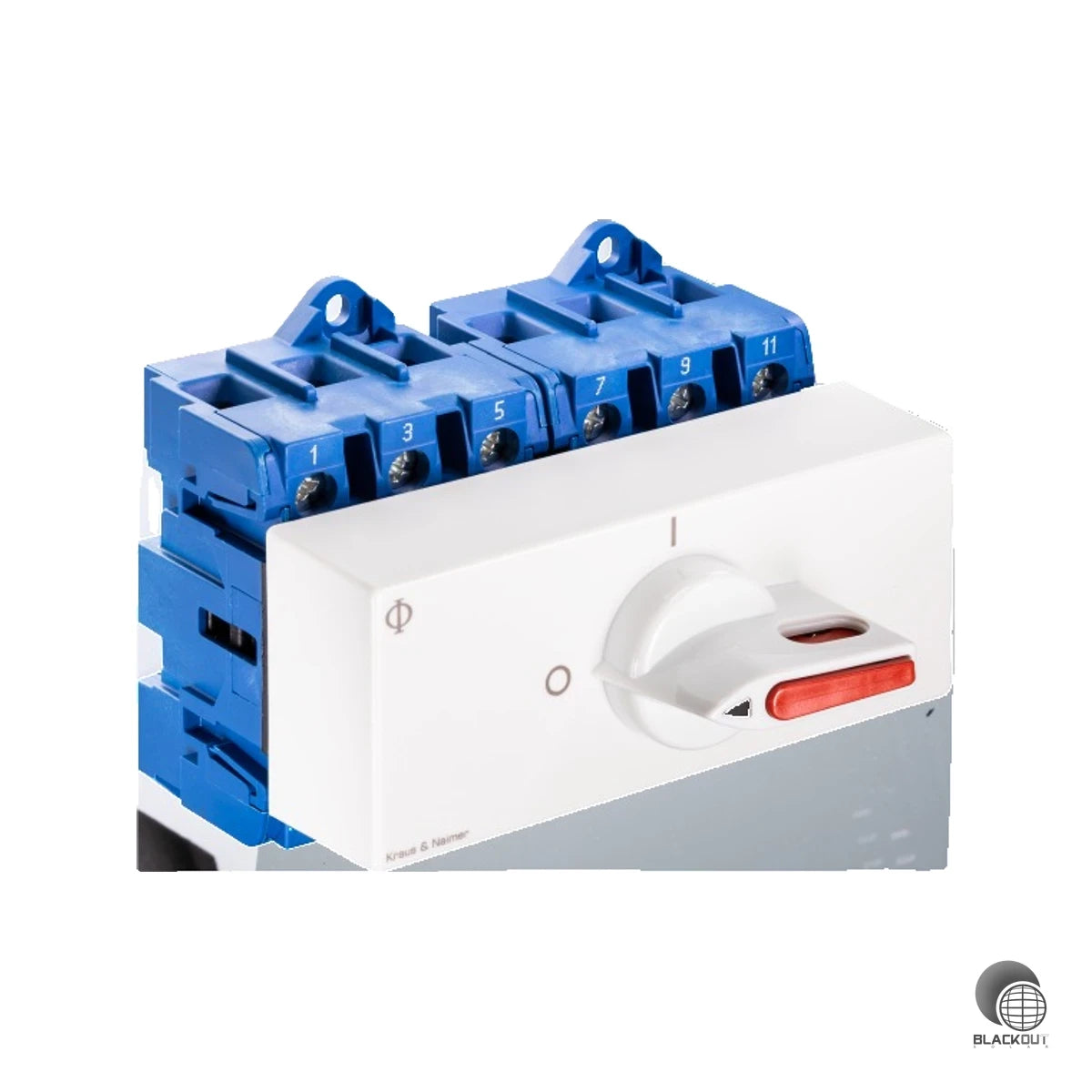 Sicherheits-Lasttrennschalter speziell für DC-Photovoltaikanlagen mit 6 Polen und 50 A Bemessungsstrom — für die sichere galvanische Trennung im Verteilereinbau auf Hutschiene.