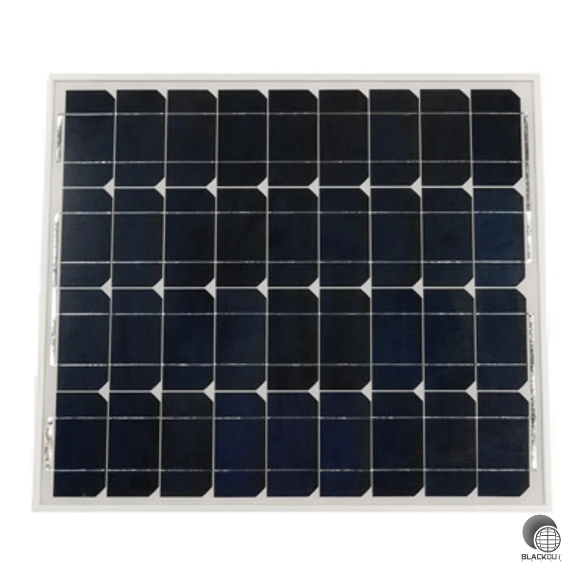 Monokristallines 55-W-Solarmodul aus der BlueSolar Series 4a von Victron Energy für 12-V-Inselsysteme, mobile Anwendungen und kompakte Dachflächen.