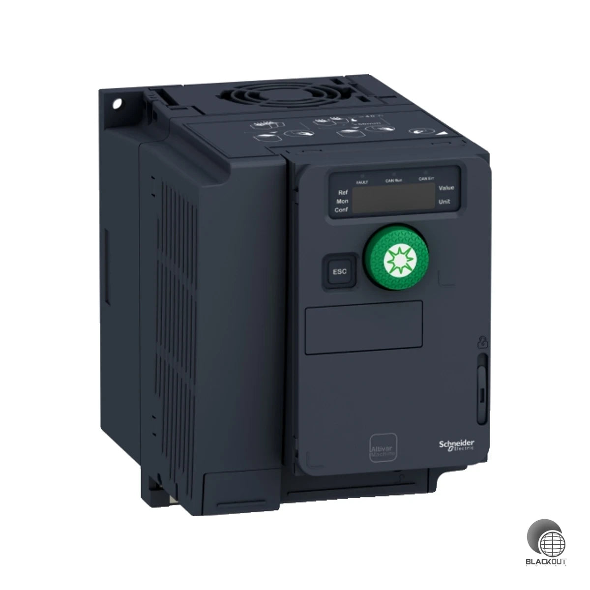 Der Altivar Solar ATV320 von Schneider Electric ist ein kompakter Frequenzumrichter speziell für solargetriebene Pumpanwendungen – für zuverlässigen Pumpenbetrieb direkt aus PV-Energie, ohne Netz.