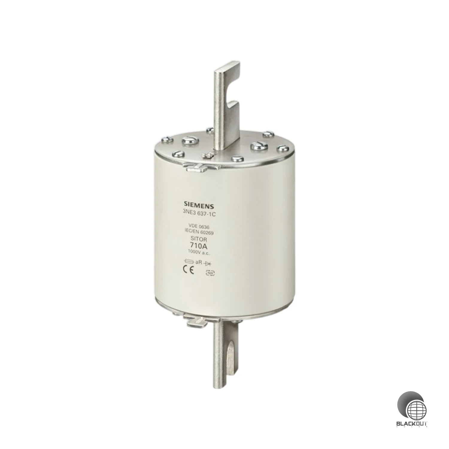 Superflinker Halbleiterschutz-Sicherungseinsatz der SENTRON-Reihe in Baugröße NH3 für zuverlässigen Schutz von Leistungshalbleitern und Anlagen bis 1000 V AC / 440 V DC.