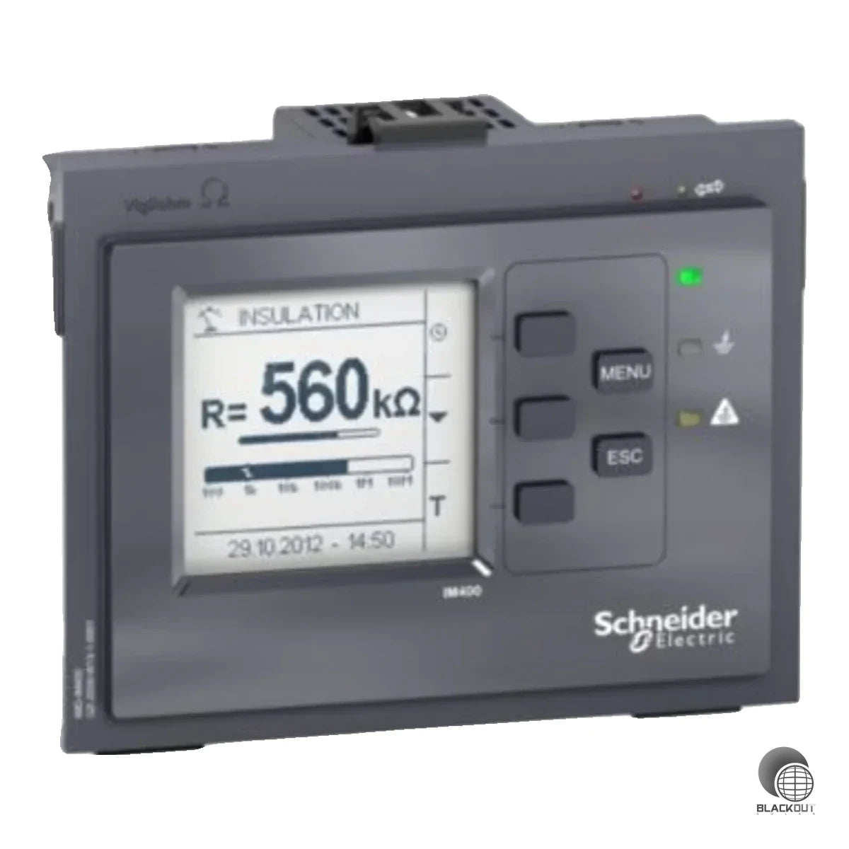 Professionelles Isolationsüberwachungsgerät (IMD) für ungeerdete IT-Netze und Photovoltaik-Großanlagen — erkennt Erdschlussfehler in AC-, DC- und gemischten Netzen und löst zuverlässig Relaisalarm aus.