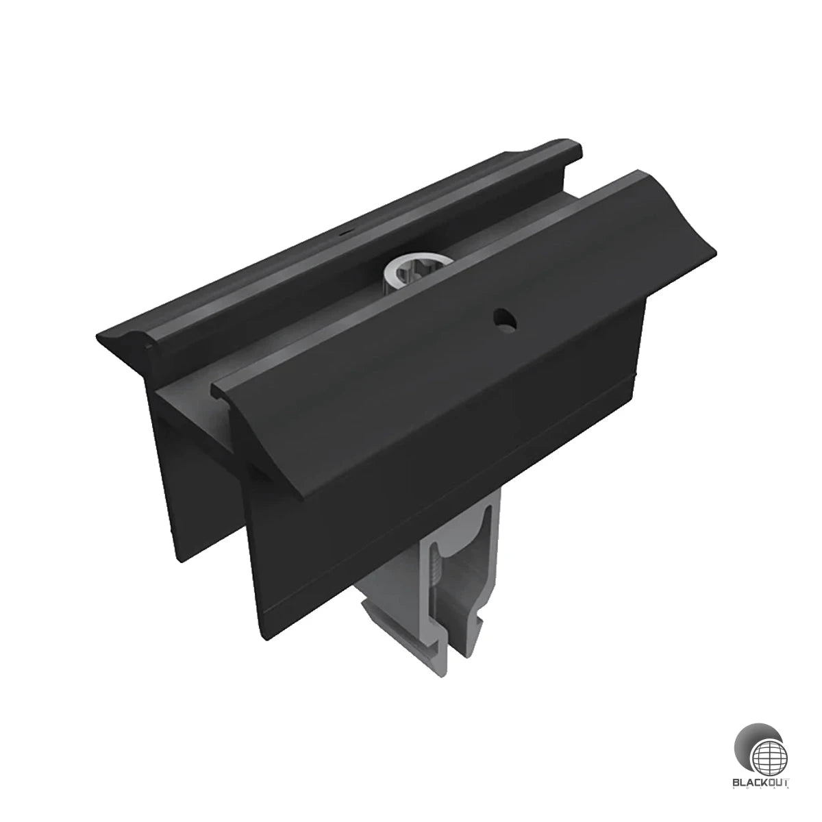 SL Rack Mittelklemme Vario schwarz eloxiert m. Erdung 30 - 50mm 1