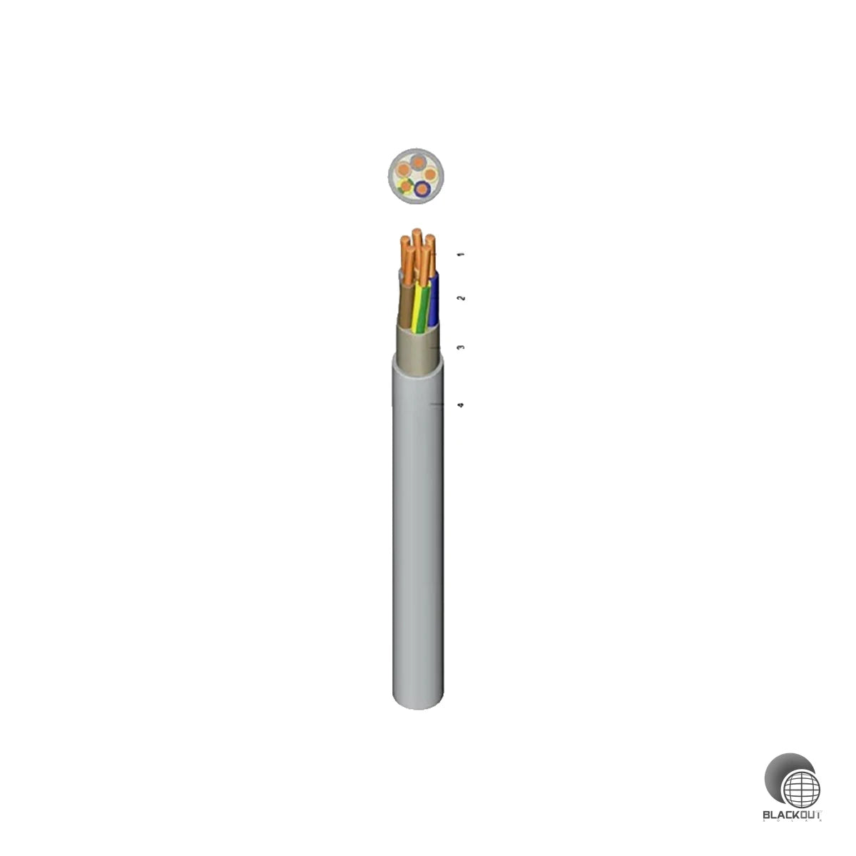 PVC-Mantelleitungen YM-J/AT-N05VV-U 5X1,5 RE GR Eca 1