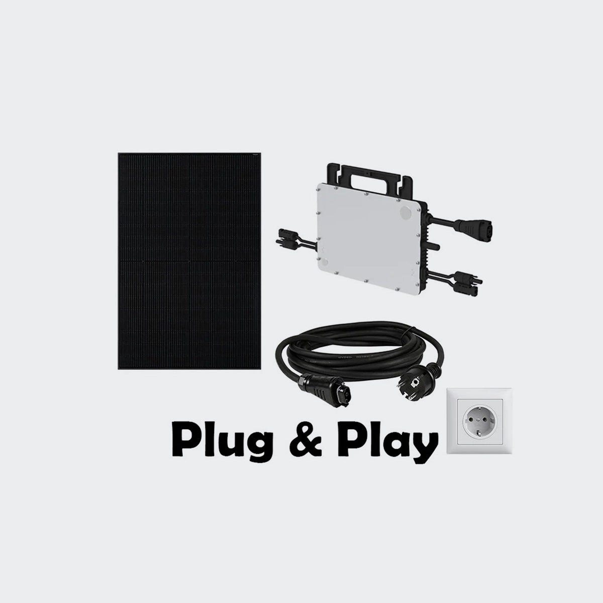 Balkonkraftwerk 880W GlasGlas mit Hoymiles HMS-800W-2T mit WiFi integriert