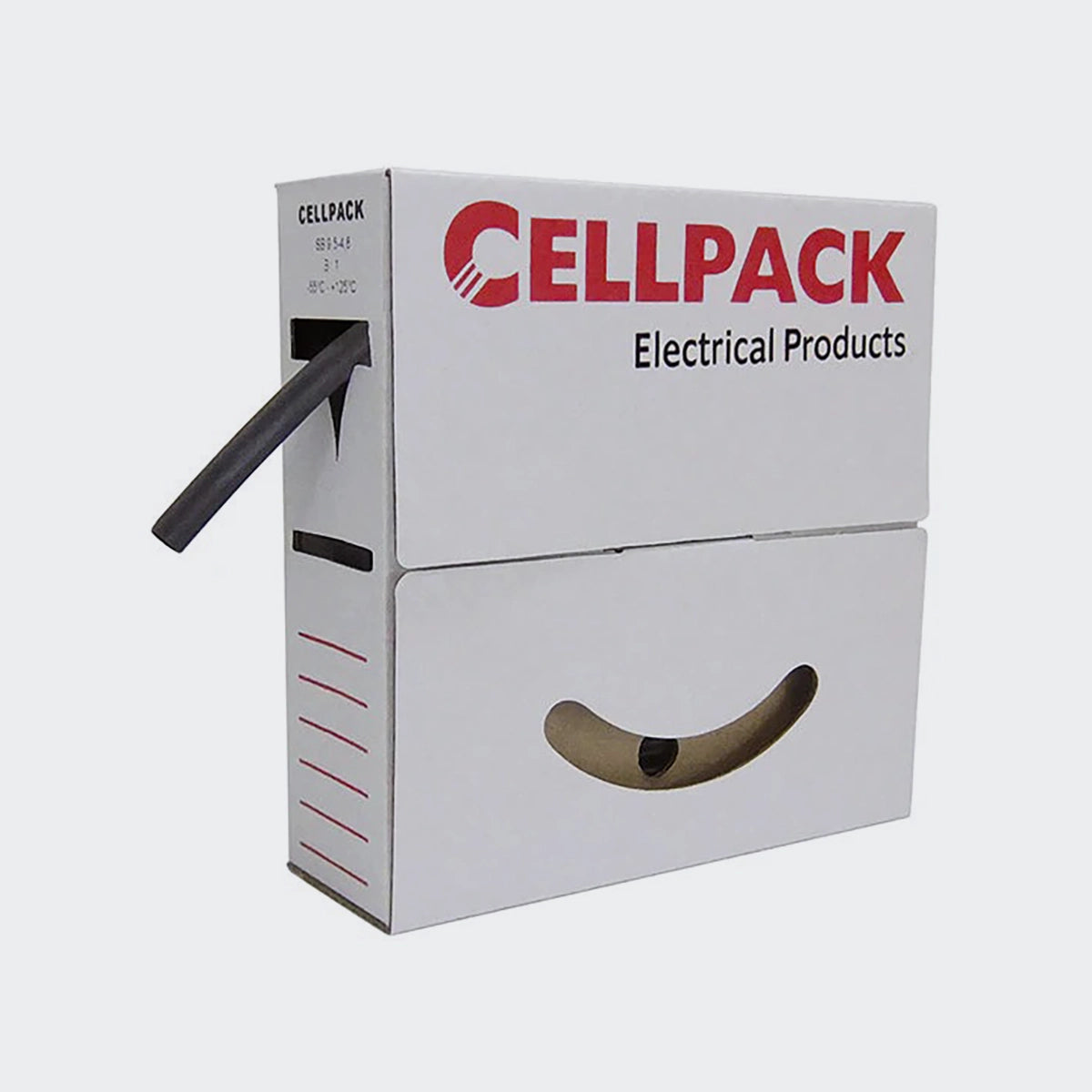 Cellpack Schrumpfschlauch schwarz 12,7-6,4mm 8 Meter Abrollbox schwarz o. rot