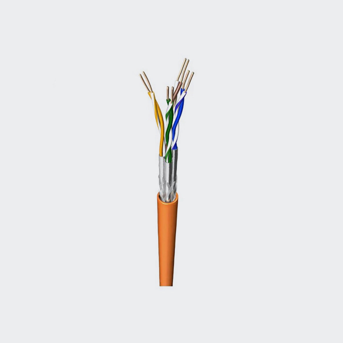 DÄTWYLER Datenkabel Kat7 S/FTP simplex 4x2xAWG23/1 LS0H orange - verschiedene Längen