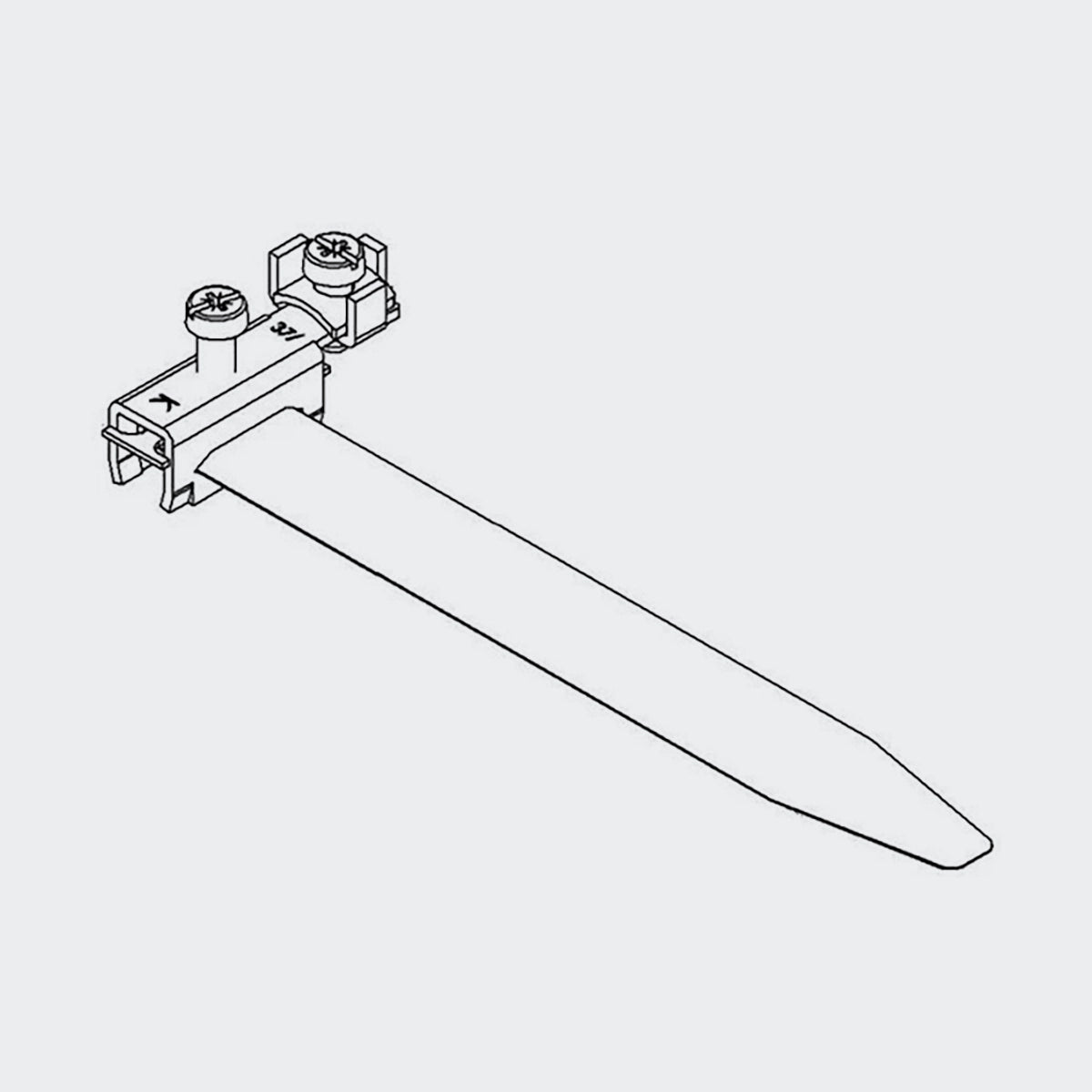 Kleinhuis 37/4 Erdungsbandschelle 17,5-114 mm, Messing, vernickelt