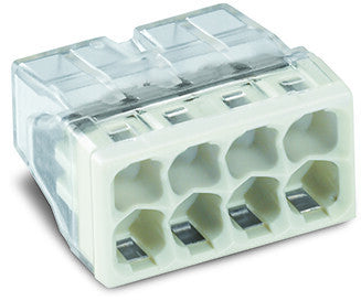 WAGO 8-Leiter-Klemme, transparent/lichtgrau 0,5-2,5mm²