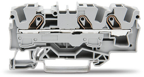 WAGO 3-Leiter-Durchgangsklemme, grau, 0,5- 6 (10) mm²