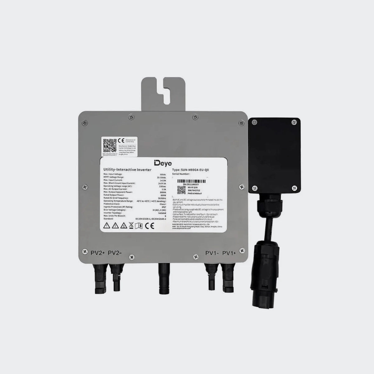 Mikro-Wechselrichter DEYE SUN-M80G4-EU-Q0 inkl. 5m Anschlusskabel