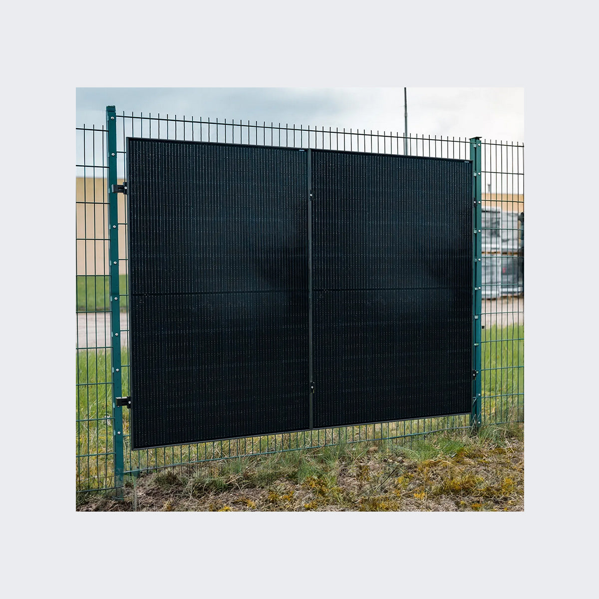Montageset für Doppelstabmattenzaune 2 Module senkrechte Montage Photovoltaik Balkon - Zaun (B2B)