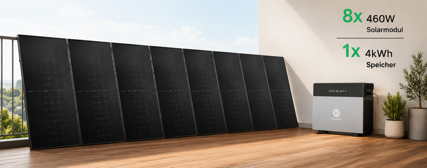 Hoymiles HiBattery 4020 X + Jolywood 460 W Full Black – Solar-Komplettset mit 4,02 kWh LiFePO₄ Speicher