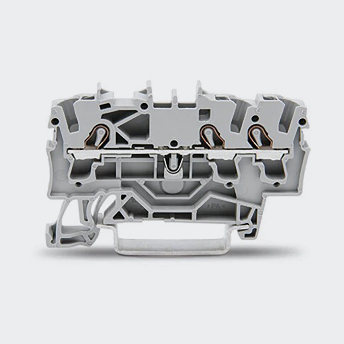 WAGO 2-Leiter-Durchgangsklemme, 2,5mm², für Anwendungen Ex e II geeignet, grau