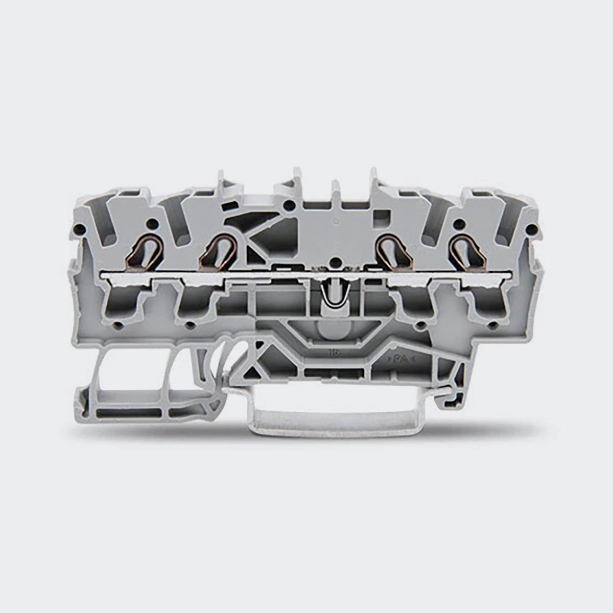 WAGO 2-Leiter-Durchgangsklemme, 4mm², für Anwendungen Ex e II geeignet, grau