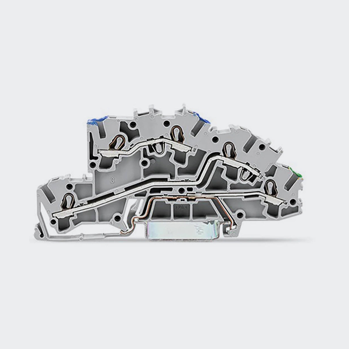 WAGO Installationsetagenklemme, mit Betätigungsöffnung, 2,5mm², grau