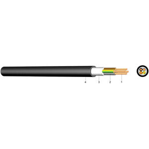PVC - Schlauchleitung YMS-J 5x10 sw / verschiedene Längen
