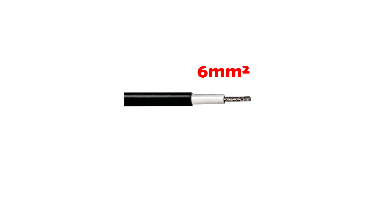 SOLARKABEL FÜR PHOTOVOLTAIK 1x6MM² Schwarz