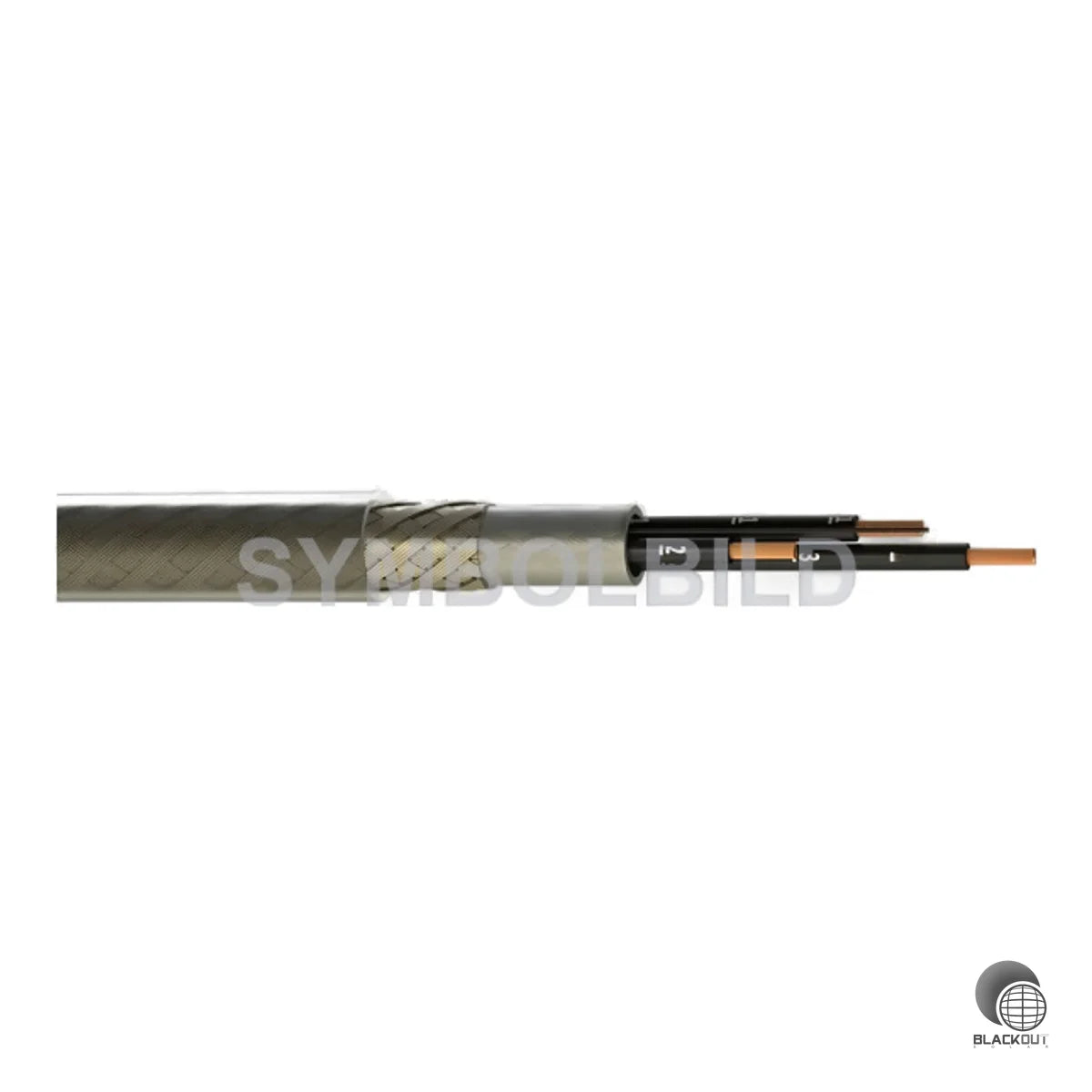 Geschirmtes Solarkabel H1Z2C4Z2-K 1x6/6 mm² nach ÖVE R11-1, halogenfrei und UV-beständig. Für Verlegung ohne Schutzverrohrung im Innen- und Außenbereich geeignet.