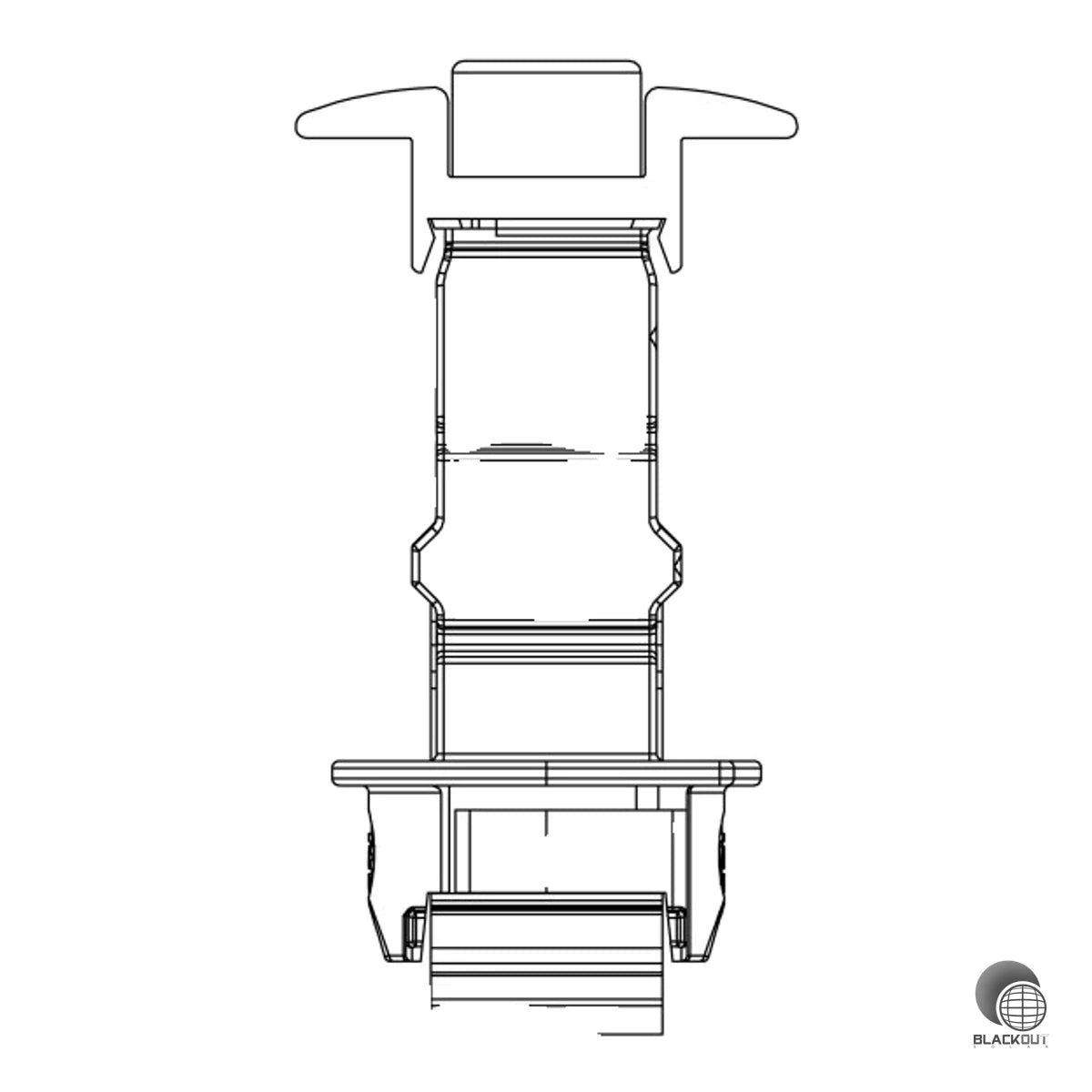 K2 Mittelklemme MC 25-40 schwarz eloxiert