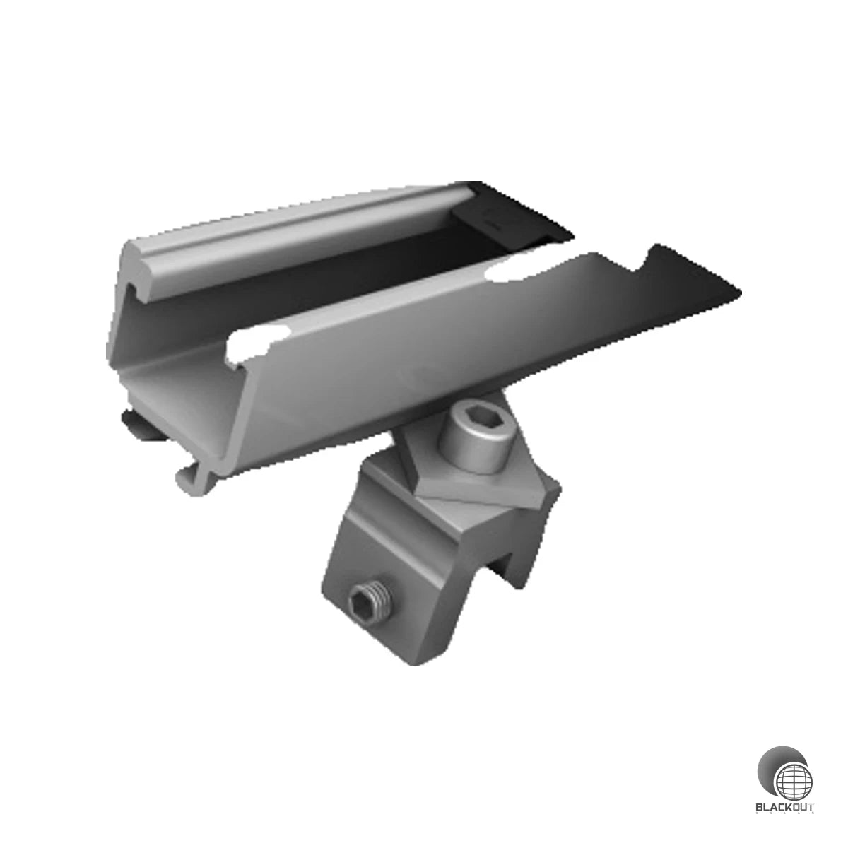 K2 Systems Aluminium-Adapterblech M10 40×90 mm für Stockschrauben