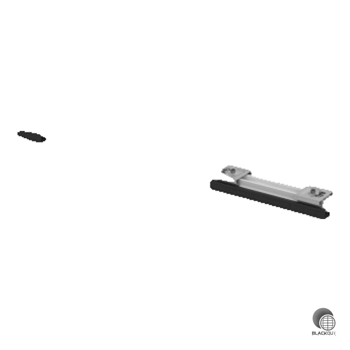 Werkseitig vormoniertes Basisschienenset für das K2 Systems D-Dome 6.15 Flachdachsystem — kompatibel mit PV-Modulrahmen von 960 bis 1170 mm Breite, komplett mit allen Montageteilen aus Aluminium, EPDM und Edelstahl.