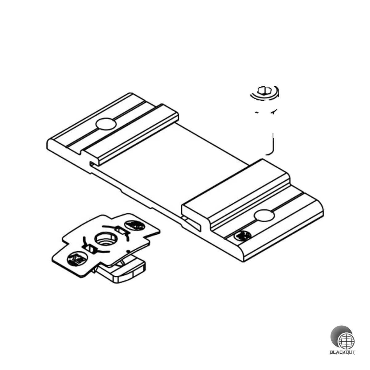 K2 Systems InsertionRail 2.0 CrossConnector Set Aluminium