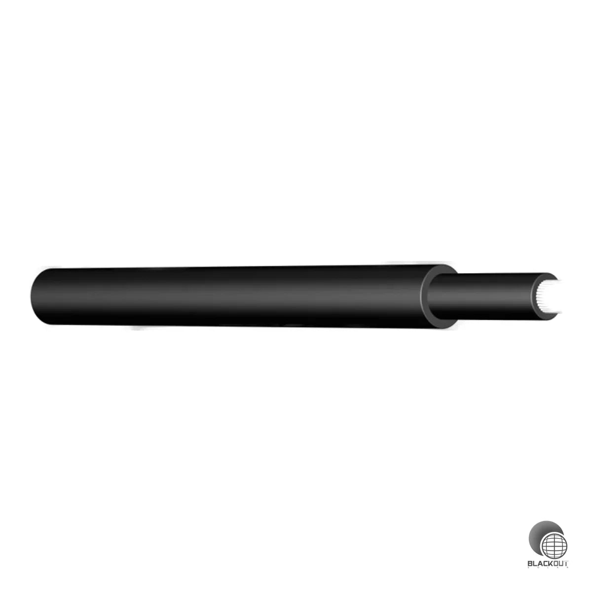 Halogenfreie Solarleitung H1Z2Z2-K mit 16mm² Querschnitt in Schwarz, normkonform nach EN 50618 für die professionelle Verkabelung von Photovoltaikanlagen im Innen- und Außenbereich.