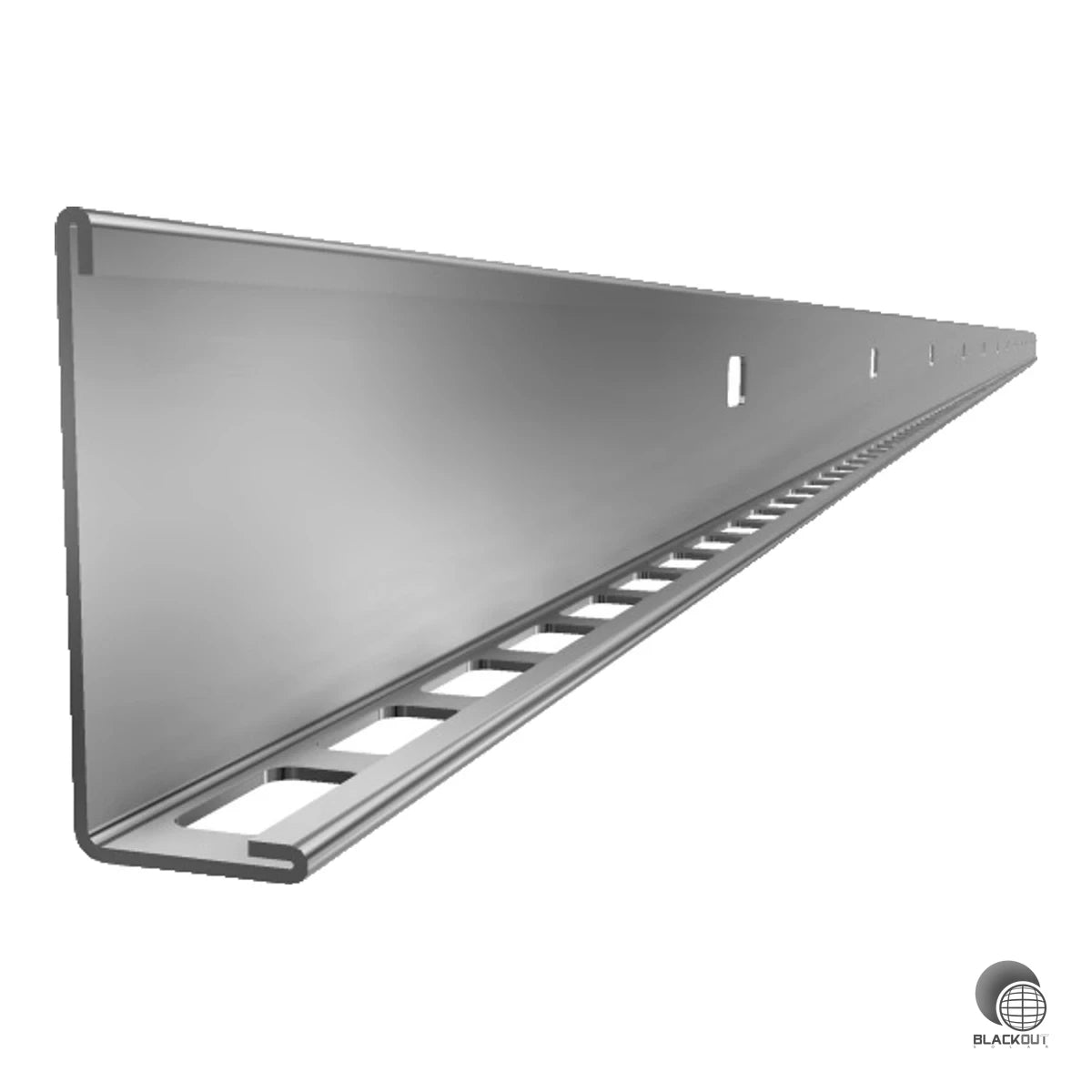 Robuste Viertelpunktstrebe aus verzinktem Stahl für das SL Rack Fast Flat Flachdach-Montagesystem. Verbindet bis zu drei Basic-Frame-Reihen und bietet integrierte Kabelführung bei 2585 mm Länge.