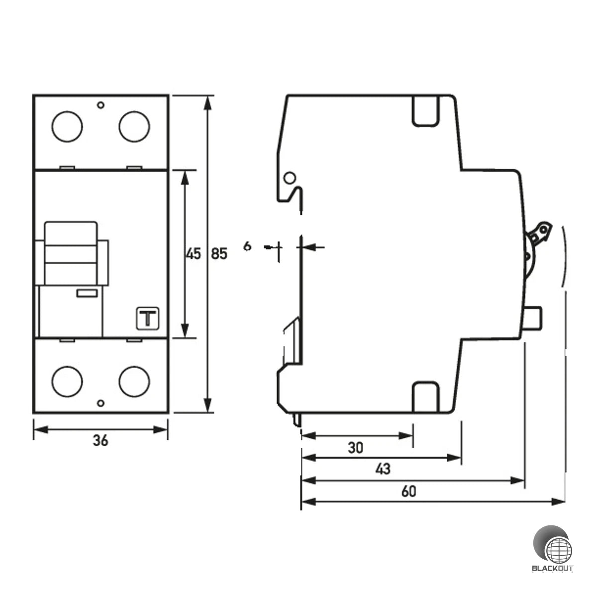 Doepke FI-Schutzschalter Typ B+ 40A 100mA 2-polig PV