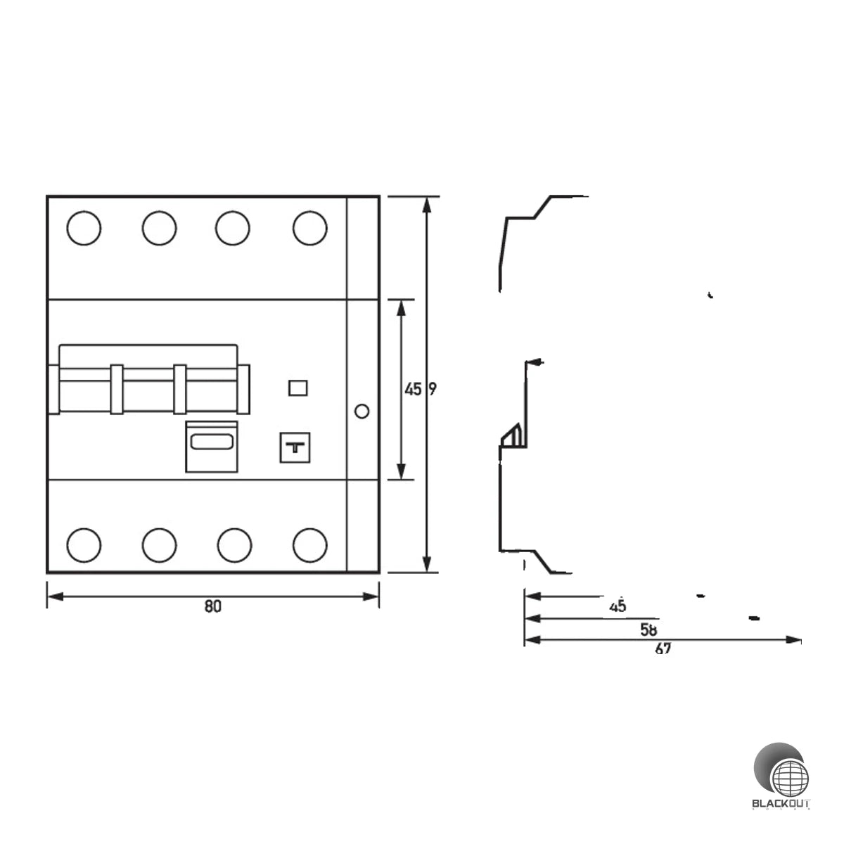 Doepke DRCBO 4 FI-/LS-Kombination 3P+N 25A 0,1A Typ B+ PV
