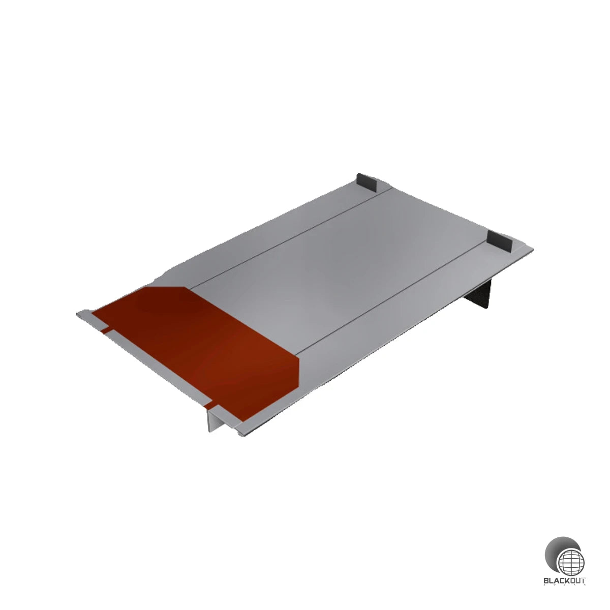 Die Metalldachplatte SL Alu S in Ziegelrot (RAL 8004) ermöglicht eine werkzeuglose, schraubenfreie Montage von PV-Anlagen auf Schrägdächern — schnell, sicher und optisch harmonisch ins Dachbild integriert.