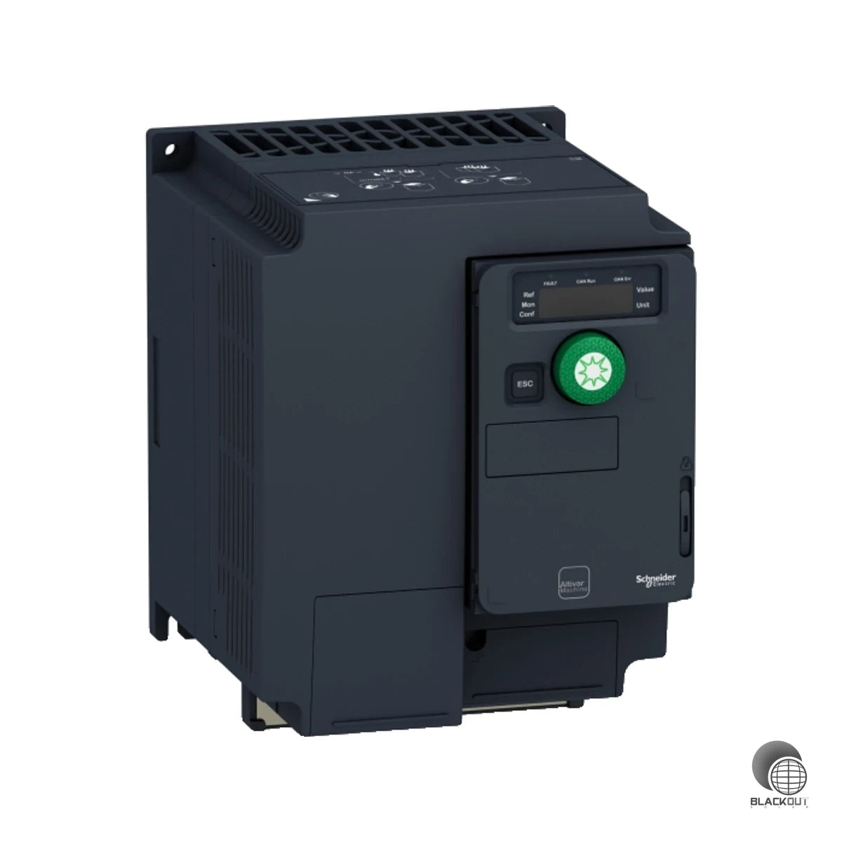 Der Altivar Solar ATV320 ist ein speziell für solar­betriebene Pumpanwendungen entwickelter Frequenzumrichter mit 4 kW Motorleistung und dreiphasiger 200–240-V-Versorgung — robust, kommunikationsfähig und einfach in Betrieb zu nehmen.