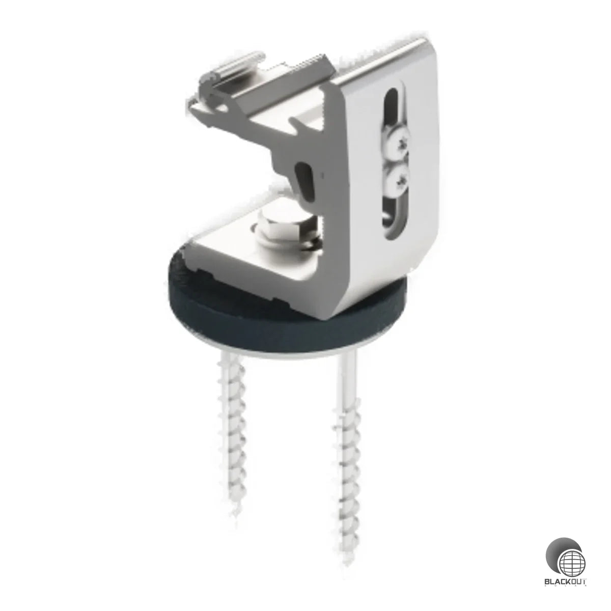 Aluminium-Schienenhalter für die Sparrenmontage des Prefa Prevario Solarmontagesystems auf Schrägdächern. Wird mit 2 Schrauben (8x120mm) pro Halter befestigt – Verpackungseinheit: 12 Stück.