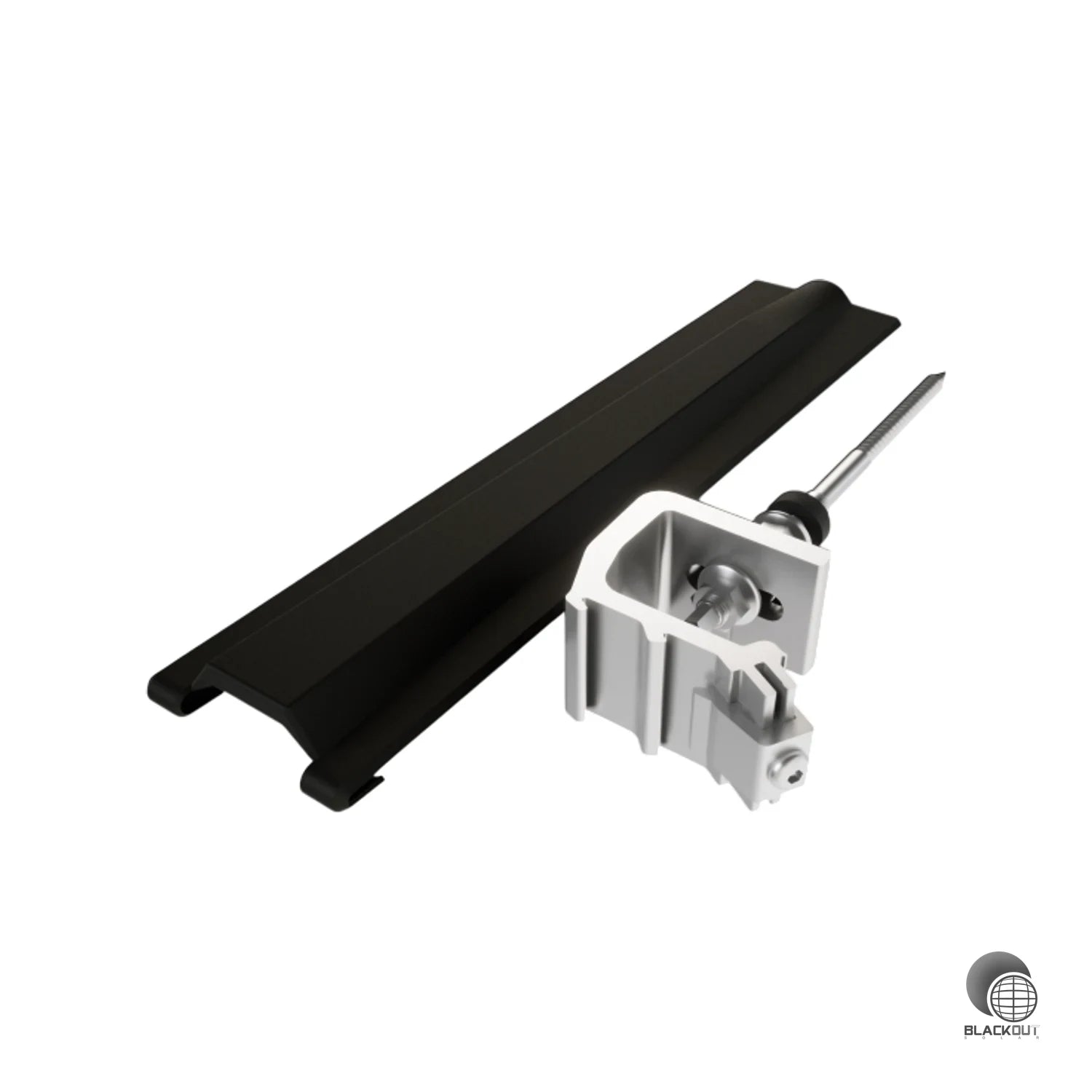 Aluminium-Solarhalter für die Befestigung des Prevario Solarmontagesystems auf Dachplattenwellen am Schrägdach. Verpackungseinheit: 10 Stück, Farbe P.10 schwarz.