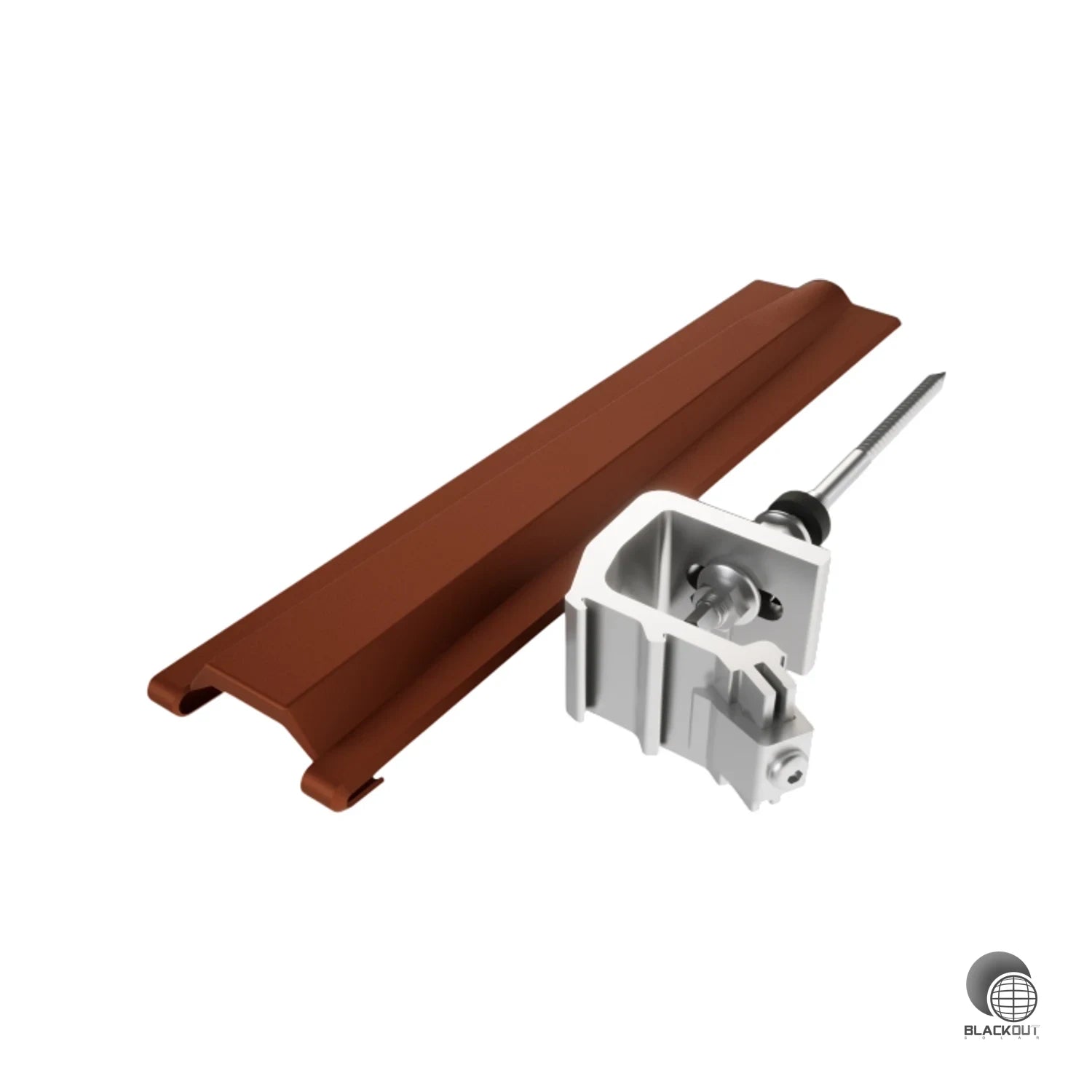 Speziell entwickelter Aluminiumhalter für die Befestigung von Solarmontagesystemen auf PREFA-Dachplatten mit Wellenprofil. Ausgelegt für Schrägdächer, geliefert im 10er-Pack in der Farbe oxydrot.