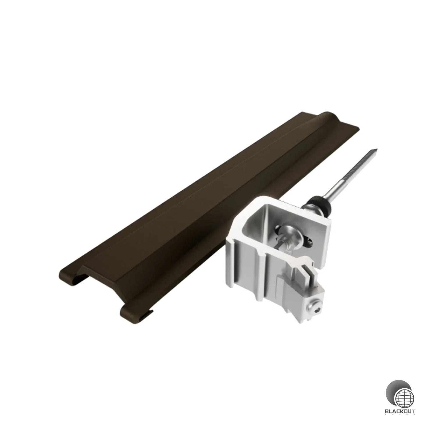Aluminium-Solarhalter für die Schrägdachmontage von PV-Modulen auf Dachplattenwellen. Im praktischen 10er-Pack in dunkelgrau (P.10) für eine unauffällige Integration ins Dachbild.