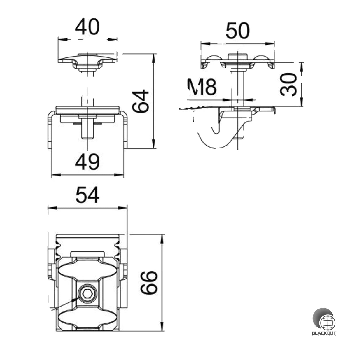 OBO Bettermann Mittelklemme Edelstahl 20-30mm Freifläche