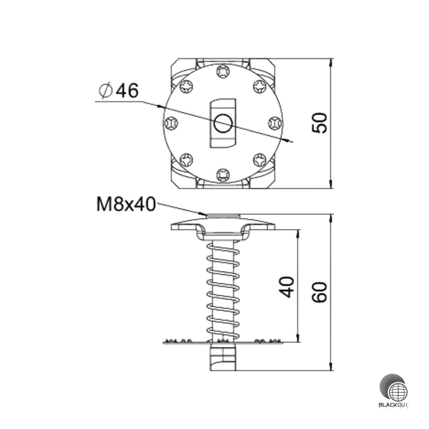 OBO Bettermann Mittelklemme mit Feder PV 46mm Edelstahl