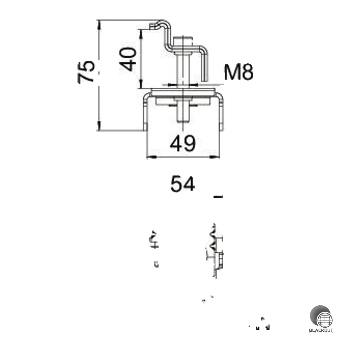 OBO Bettermann Endklemme Freiflächensystem Edelstahl 54 mm