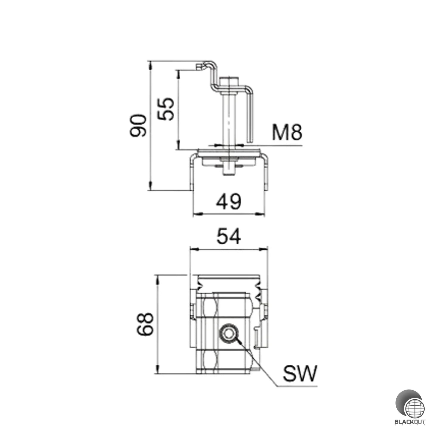 OBO Bettermann Endklemme Freiflächensystem 90×54mm Edelstahl