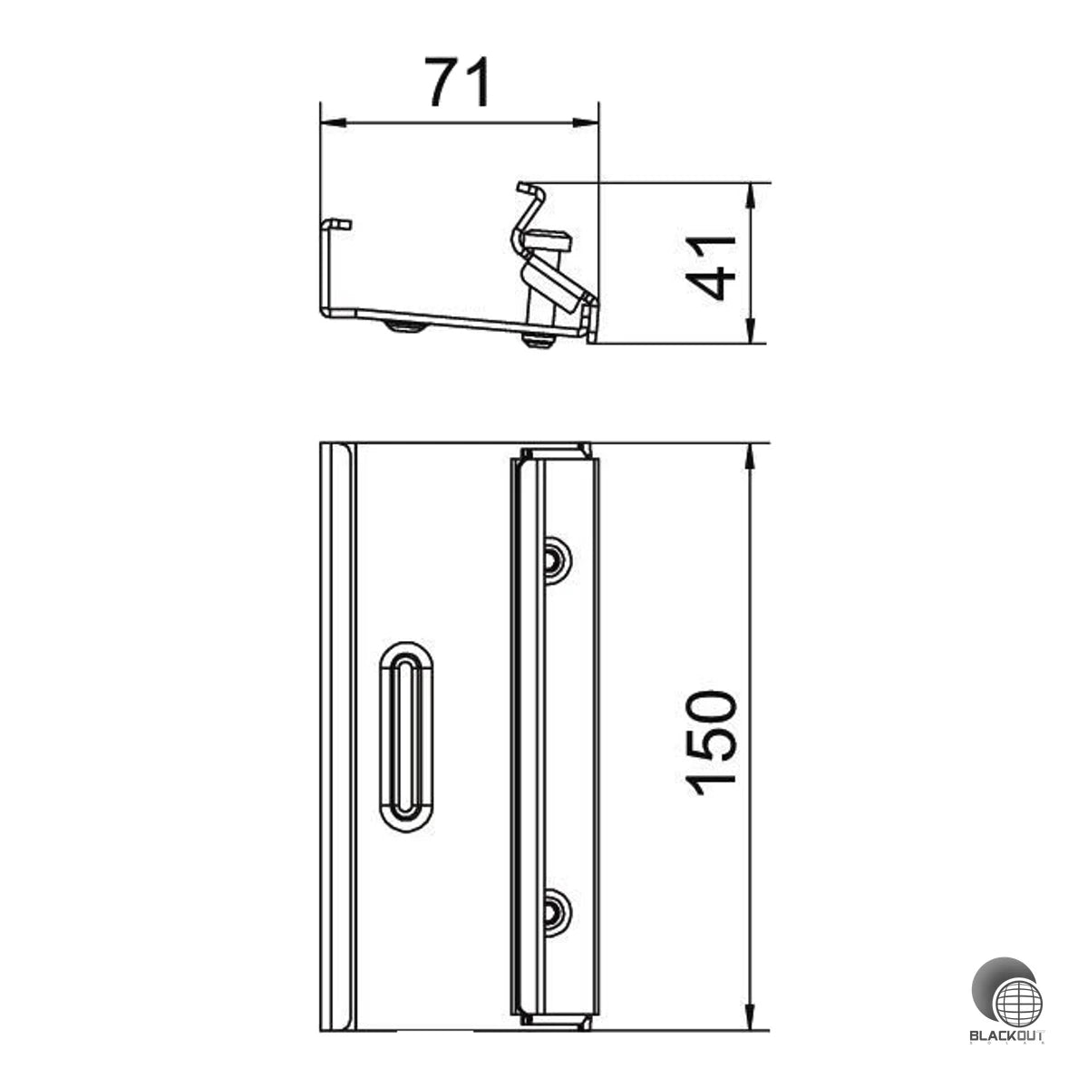 OBO Bettermann Längsverbinder Trägerprofil TP 150mm Stahl