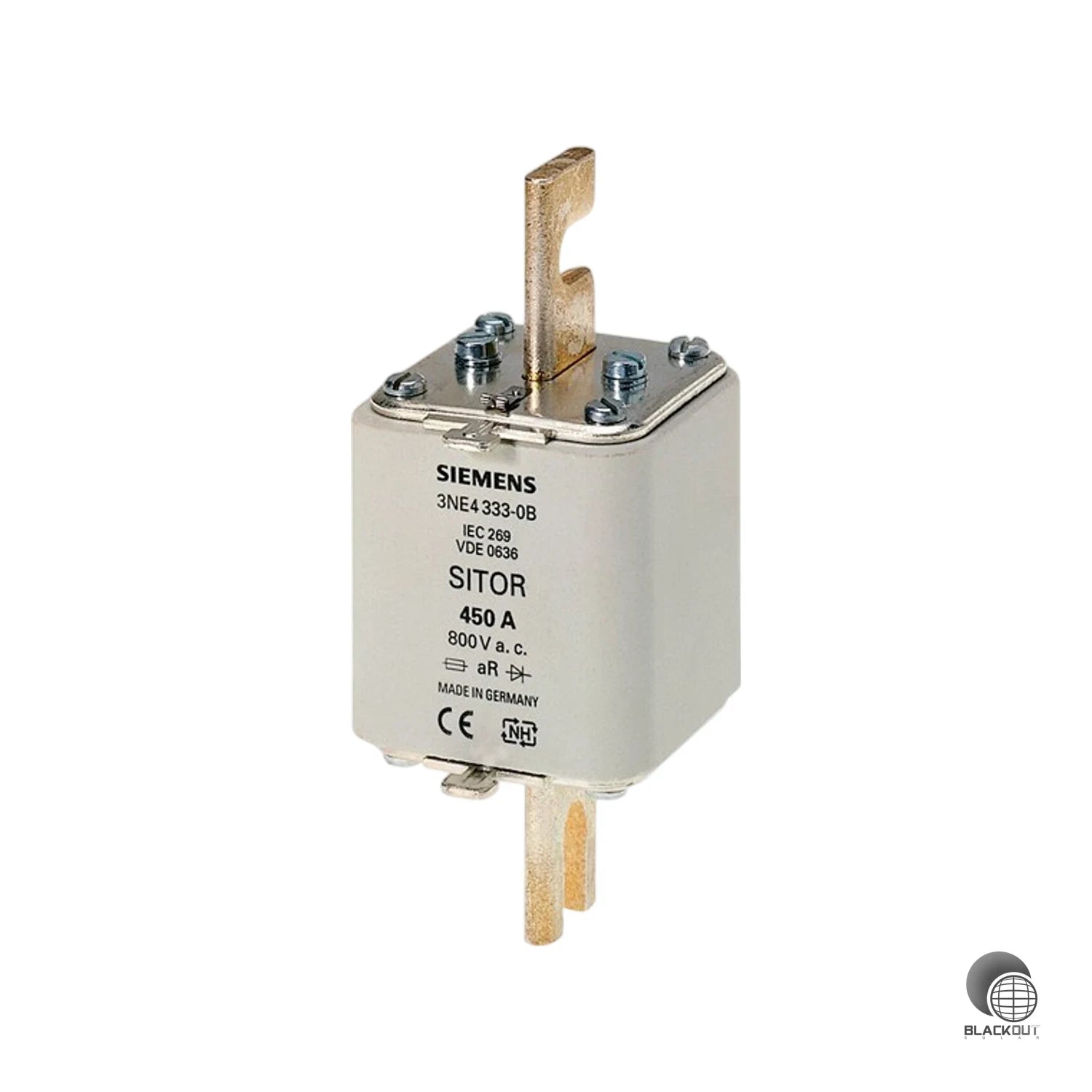 Superflinker Halbleiterschutz-Sicherungseinsatz der Baugröße NH2 für zuverlässigen Schutz von Leistungshalbleitern in anspruchsvollen AC-Anwendungen bis 750 V und 500 A.