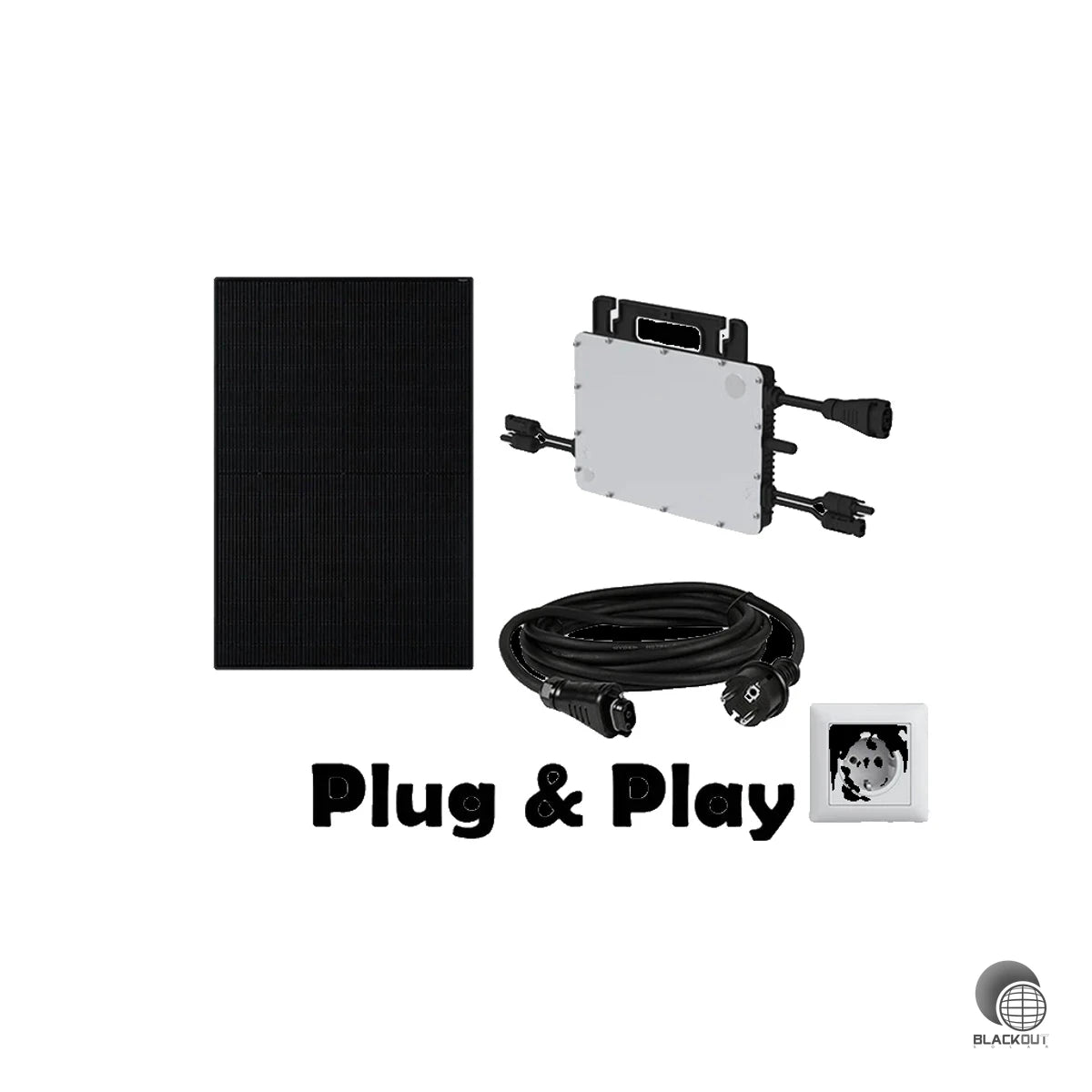 Balkonkraftwerk 880W GlasGlas mit Hoymiles HMS-800W-2T mit WiFi integriert 1