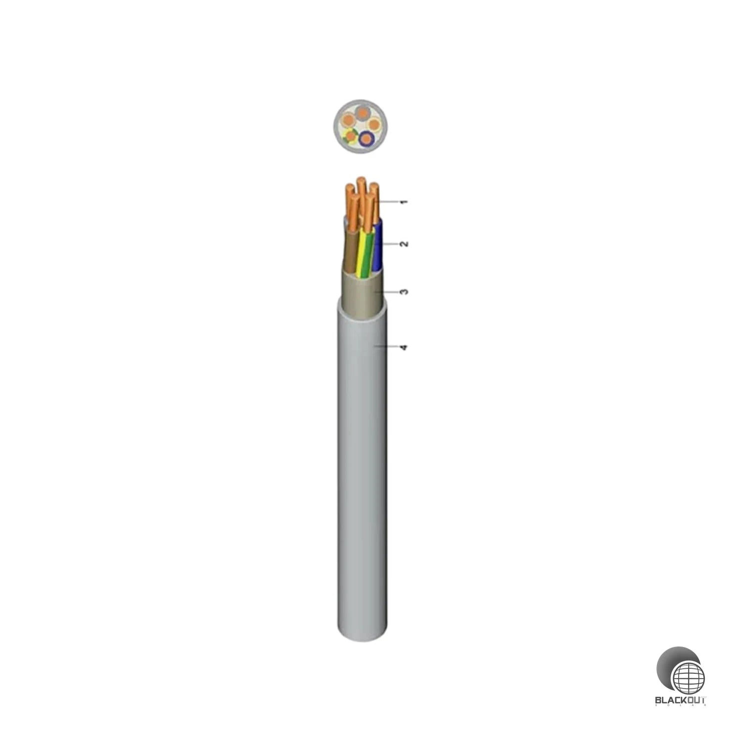 PVC-Mantelleitungen YM-J/AT-N05VV-U 3X1,5 RE GR Eca 1