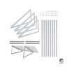 Balkonkraftwerk Halterung (für 2 Mod.) für Solarpanel Aufständerung bis 118 cm Flachdach PV Solarmodul | Verstellbar 0-90°