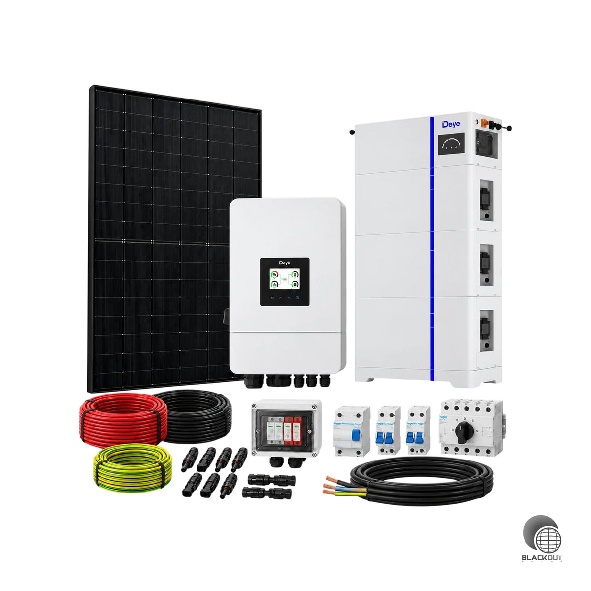 PV-Komplettanlage 11,04 kWp mit Deye 10 kW Hybrid-Wechselrichter & 15,36 kWh AI-W Batteriespeicher 1