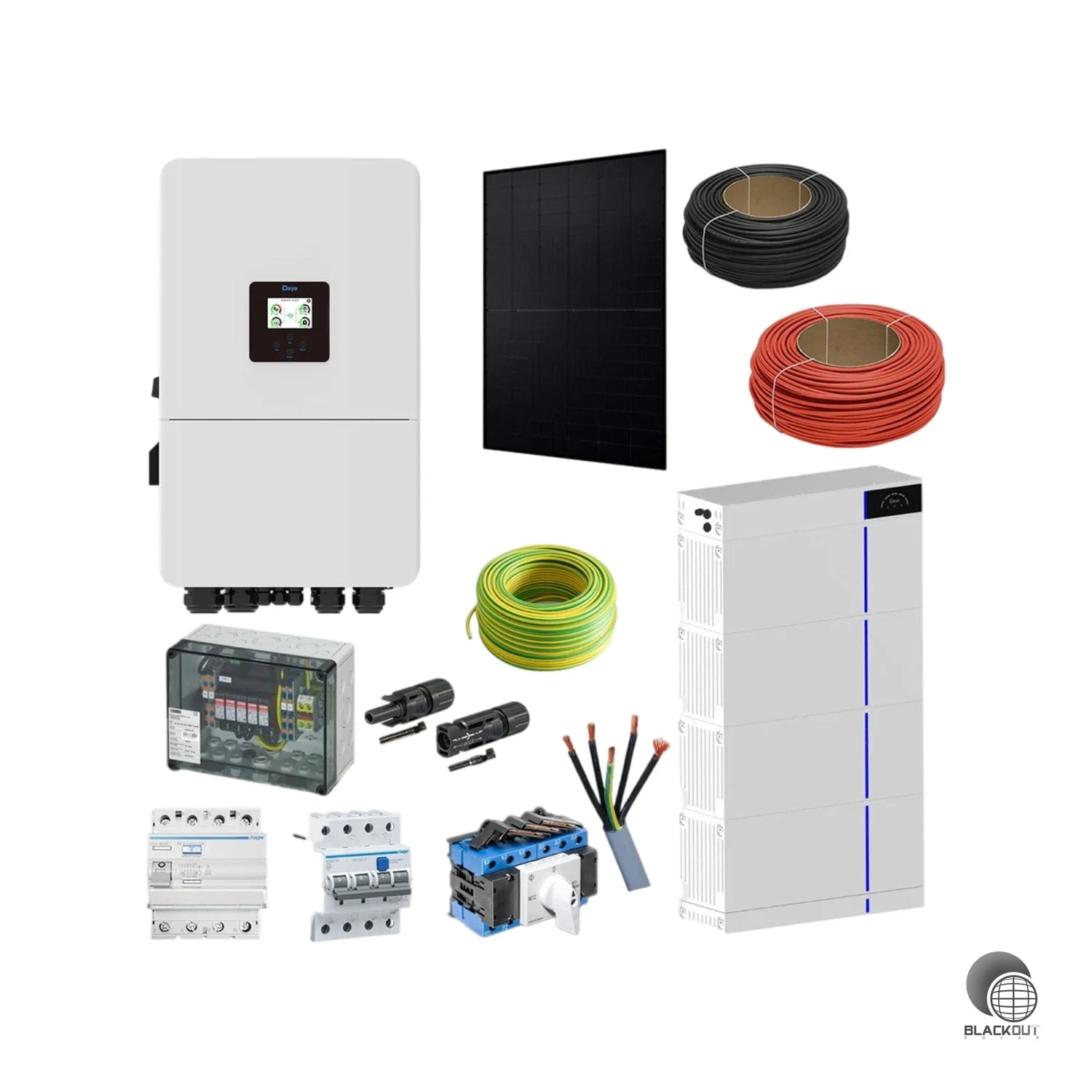 10,80 kWp Komplettanlage Deye AI-W 15,3 kWh Batteriespeicher Deye SUN-10K-SG05LP3-EU Wechselrichter 1